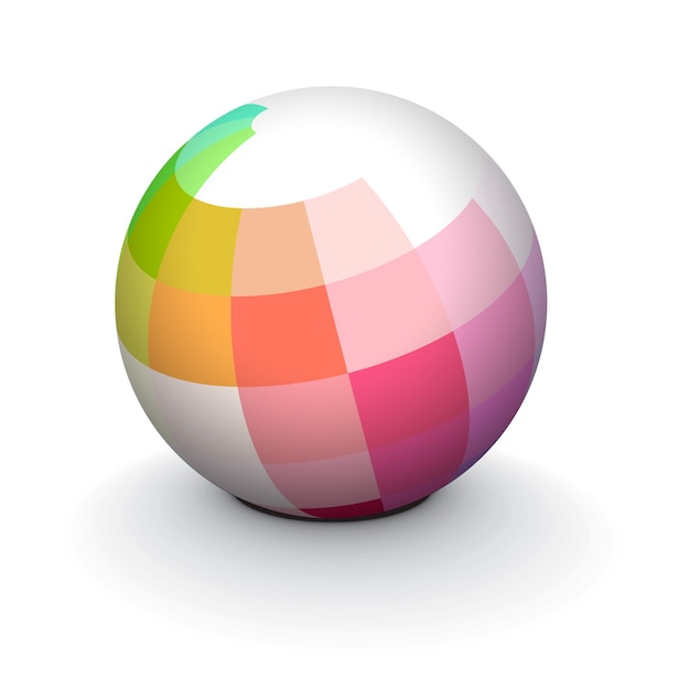 Vecteur gratuit sphère 3d abstraite avec motif sphère design.