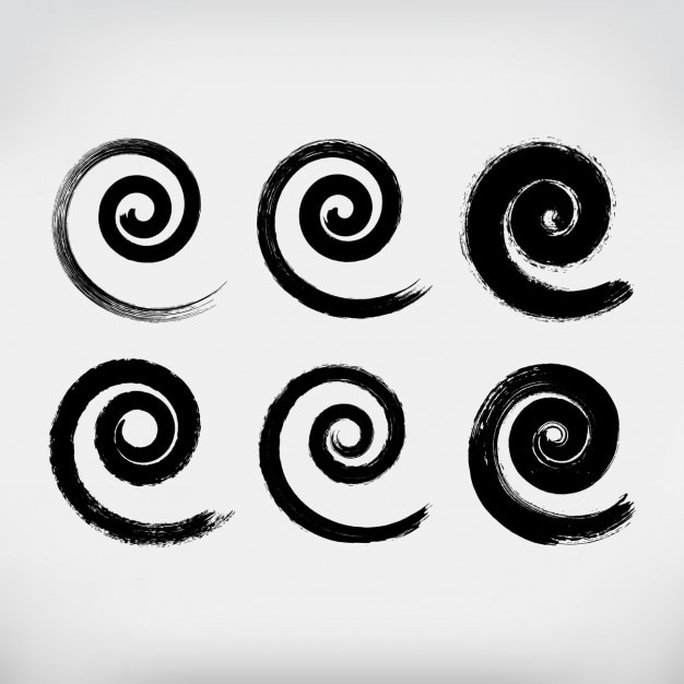 spirales peintes à la main mis