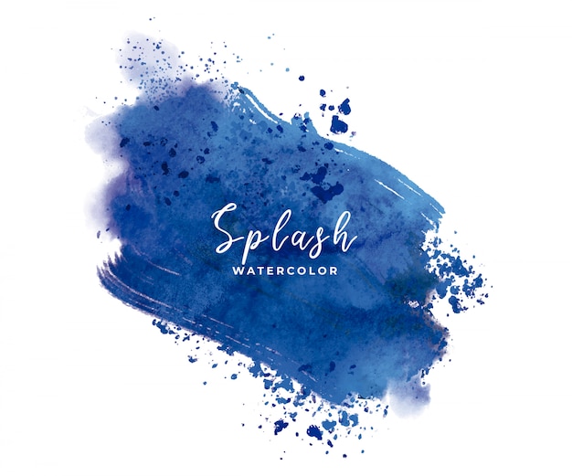 Splash aquarelle bleu