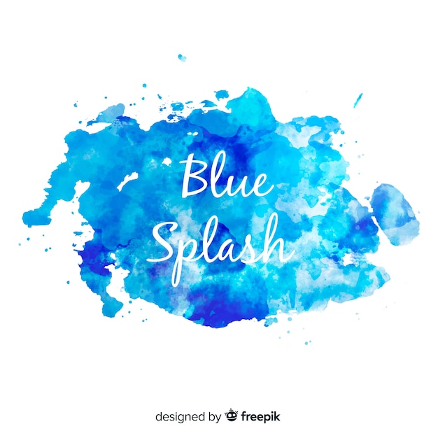 Vecteur gratuit splash aquarelle bleu