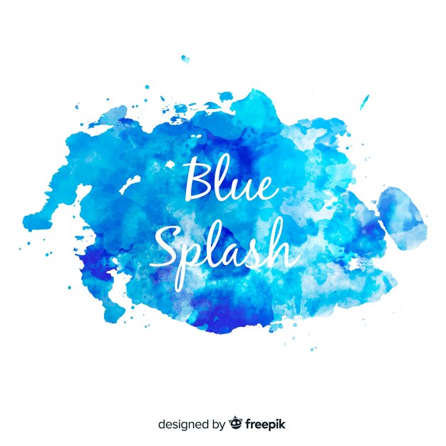 Splash aquarelle bleu