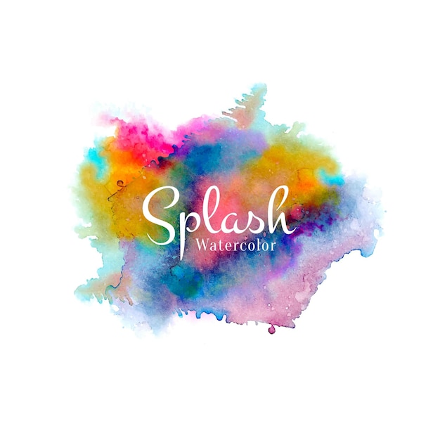 Splash aquarelle moderne dessiné à la main