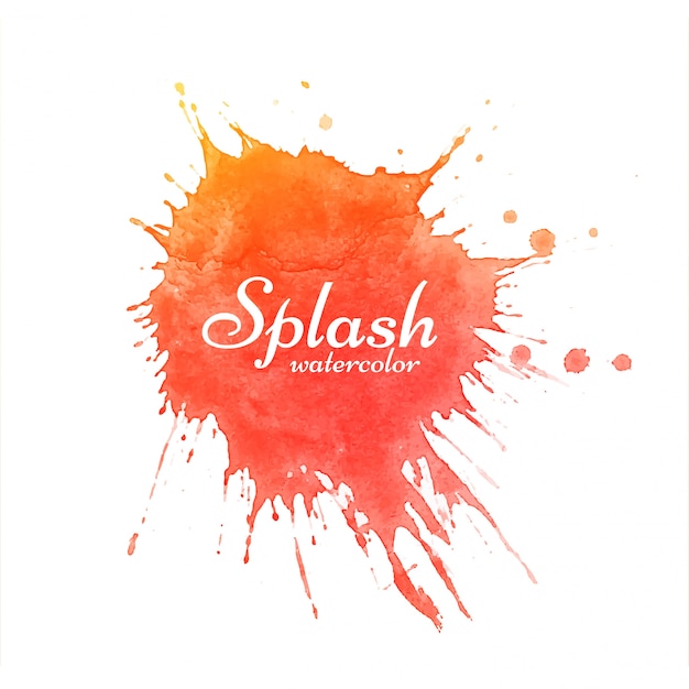 Splash aquarelle rouge moderne