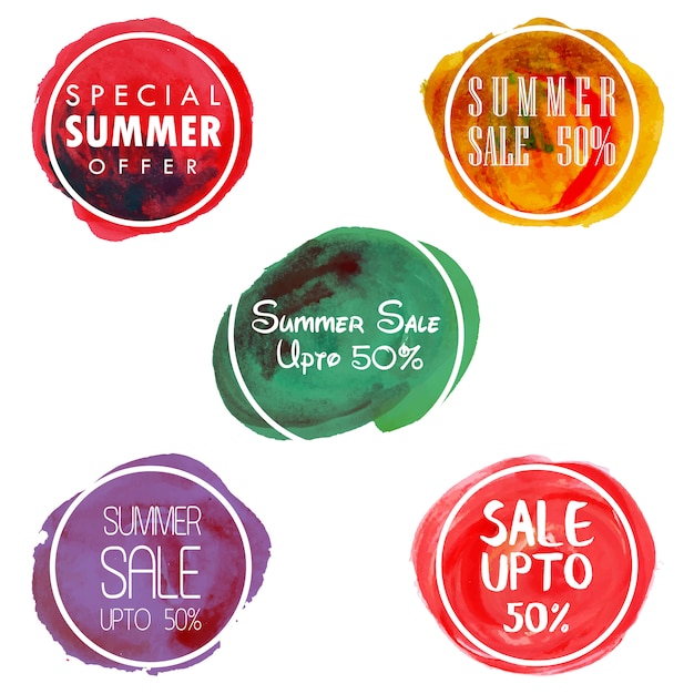 Splatter Aquarelle Badges De Vente