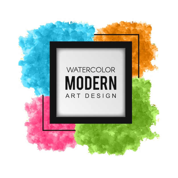 Splatter aquarelle coloré moderne Art Design