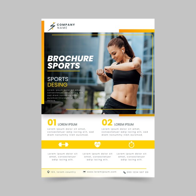 Sport affiche style femme formation