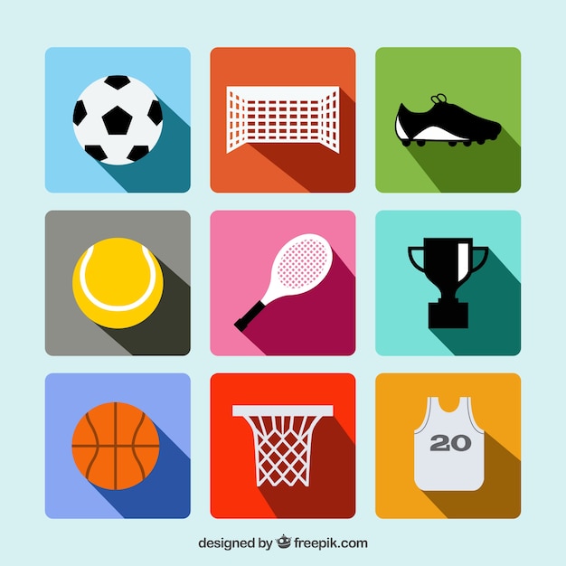 Vecteur gratuit sport icons