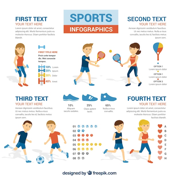 Vecteur gratuit sport infographie