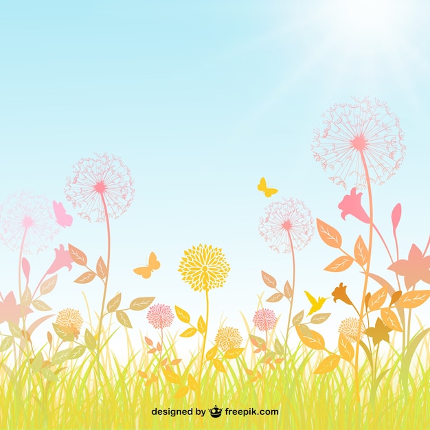 Vecteur gratuit spring background