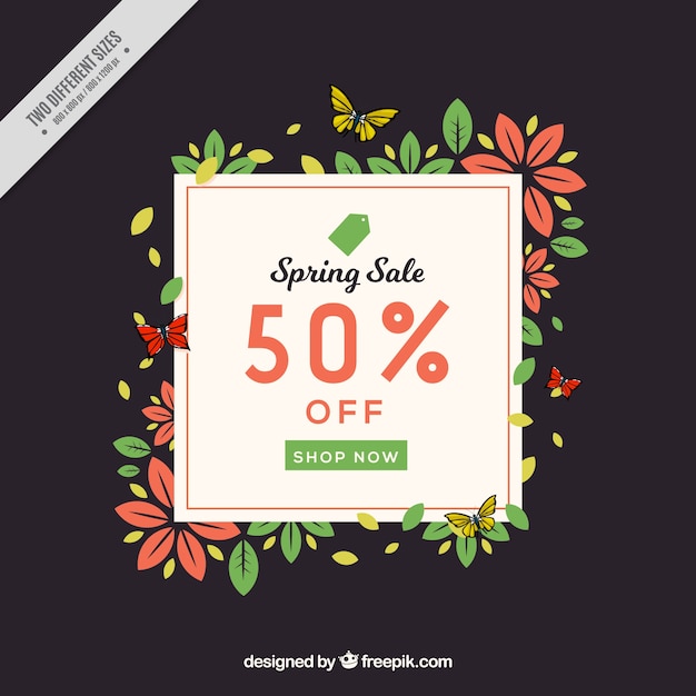 Spring Sale Fond Avec Des Fleurs