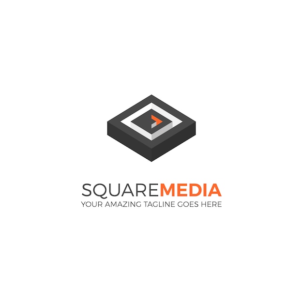 Vecteur gratuit square media logo tempalte