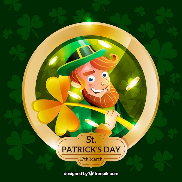 Vecteur gratuit st patricks day fond avec imp