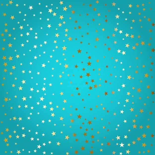 Vecteur gratuit starry motif de fond en or et turquoises couleurs