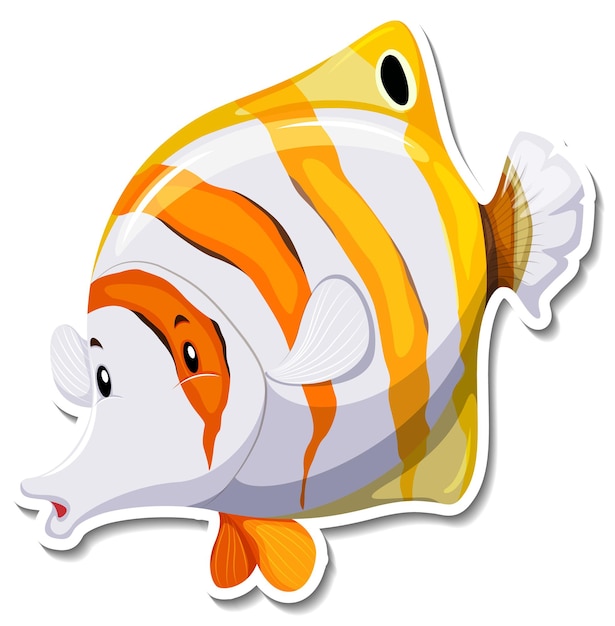 Sticker animal marin larme poisson-papillon