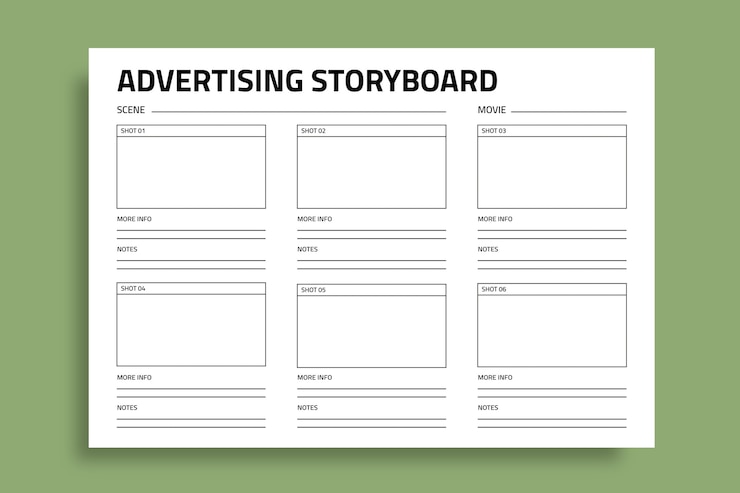 Vecteur gratuit storyboard publicitaire vidéo