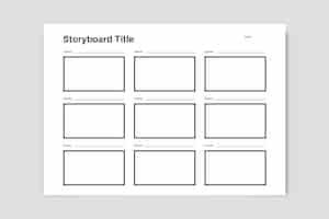 Vecteur gratuit storyboard simple de 9 images vierges