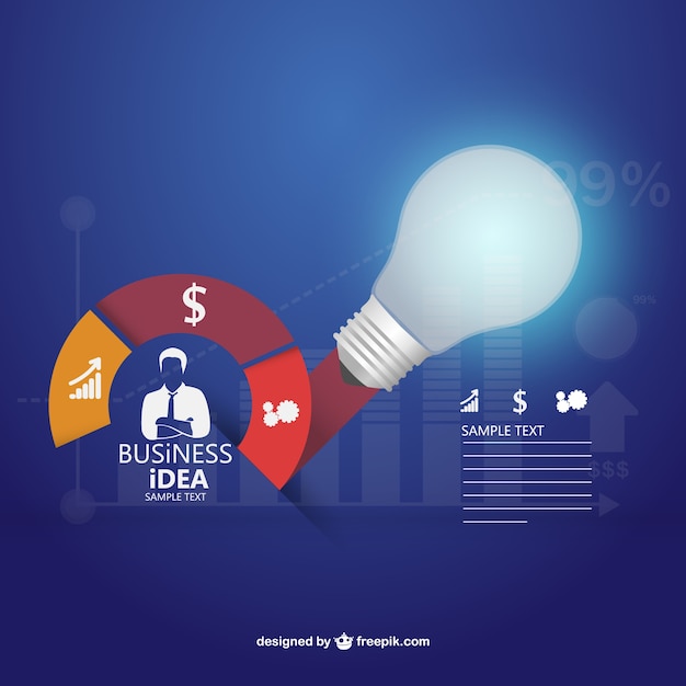 Stratégie d&#39;affaires vecteur lumineux infographie