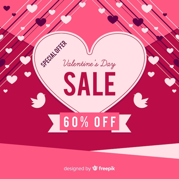 Vecteur gratuit stripes valentine sale background