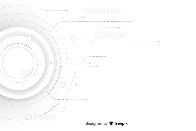 Vecteur gratuit style abstrait de technologie hud