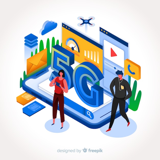 Style De Design Plat Illustration Internet Entreprise 5g