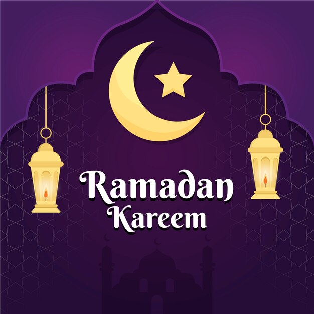 Style événement ramadan design plat