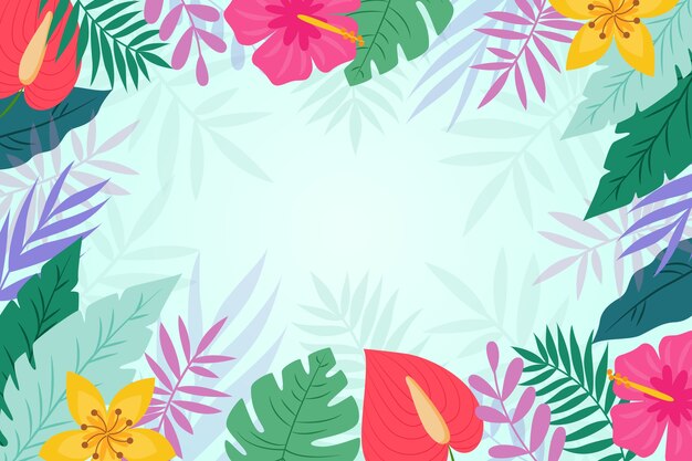 Style de fond de feuilles tropicales