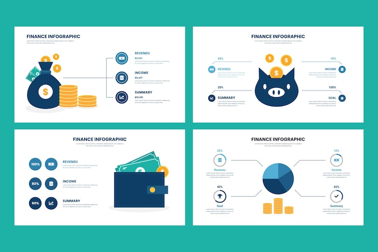 Vecteur gratuit style d'infographie concept finance