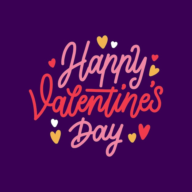 Vecteur gratuit style de lettrage happy valentiens day