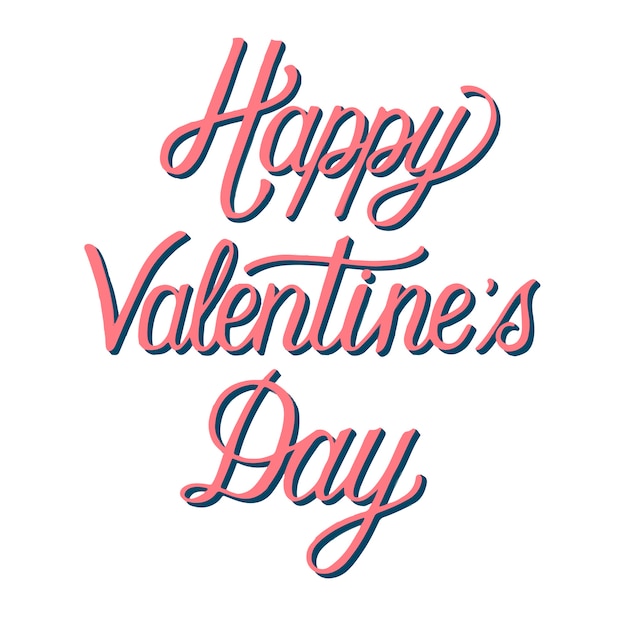 Vecteur gratuit style manuscrit de happy valentine 's day