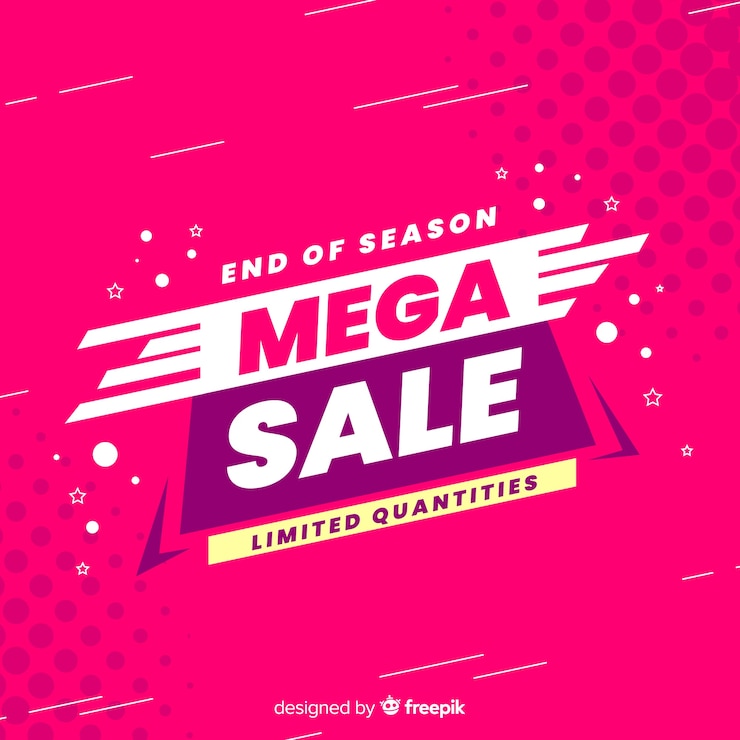 Vecteur gratuit style plat abstrait ventes
