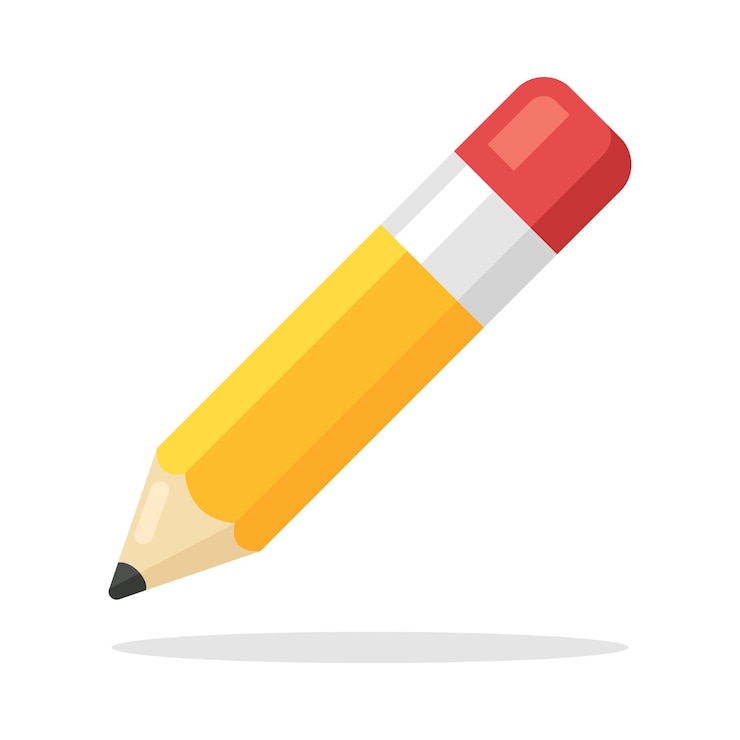 Vecteur gratuit le style rond et lisse du crayon