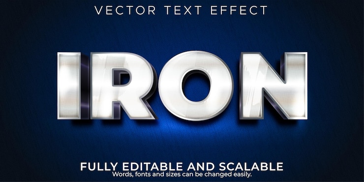 Vecteur gratuit style de texte de balle métallique d'effet de texte modifiable