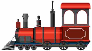 Vecteur gratuit style vintage de train de locomotive à vapeur
