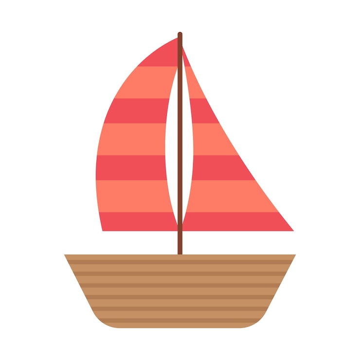 Vecteur gratuit style à voile plat