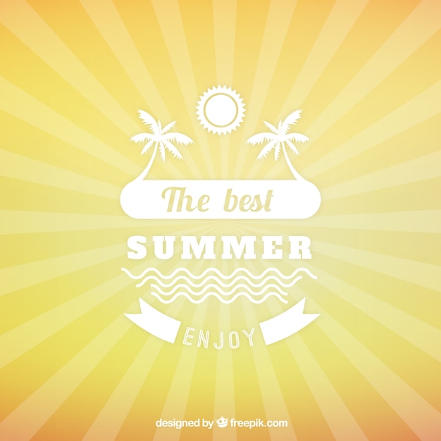 Vecteur gratuit summer background avec suburst