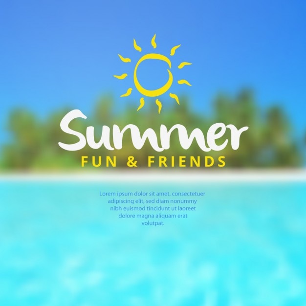 Summer Background De Temps Avec Le Texte