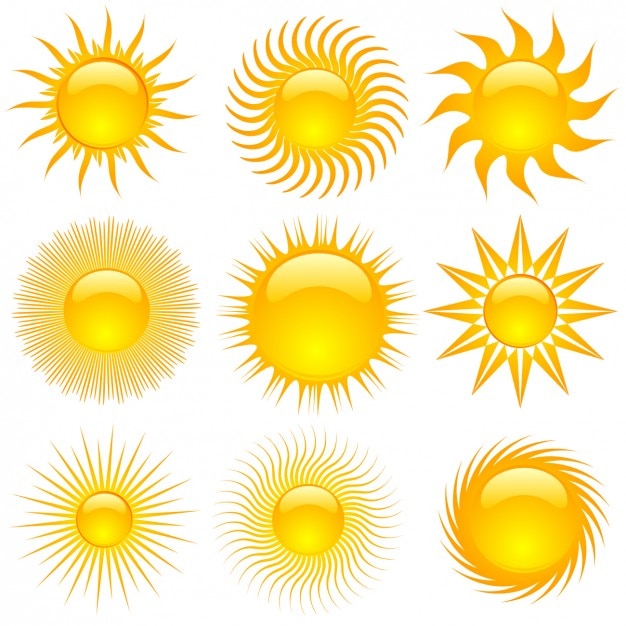Vecteur gratuit summer sun collection