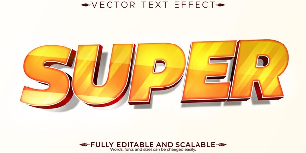 Super bannière de médias sociaux et effet de texte de publication style de texte moderne et d'affiche modifiable