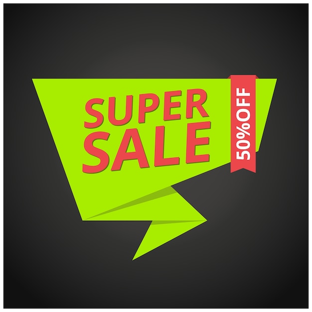 Vecteur gratuit super sale banner