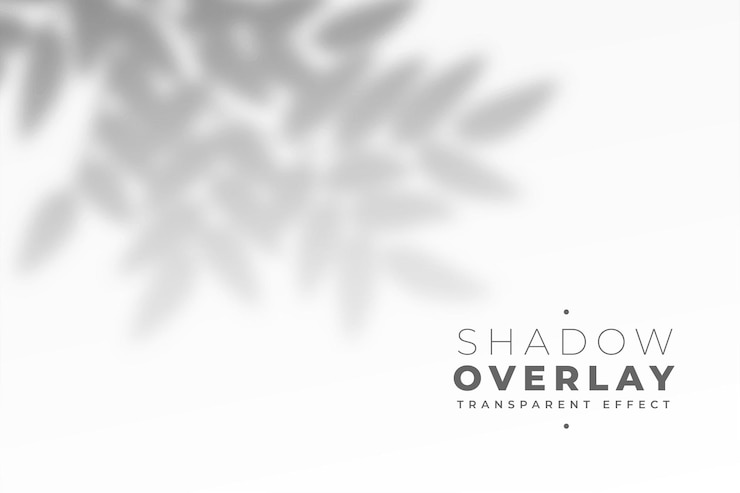 Vecteur gratuit superposition d'ombre de feuilles sur fond gris