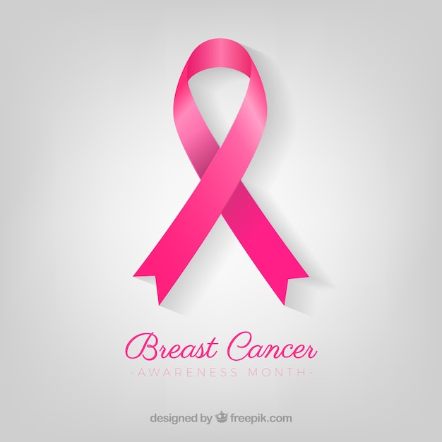 Support vecteur de ruban rose de cancer