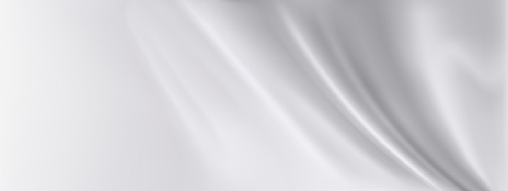 Vecteur gratuit surface de tissu de soie blanche avec effet de pliage