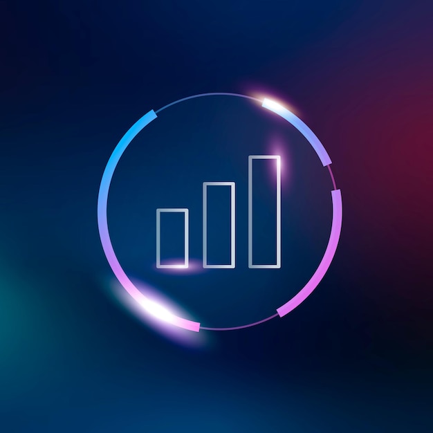 Vecteur gratuit symbole d'analyse d'icône de graphique à barres