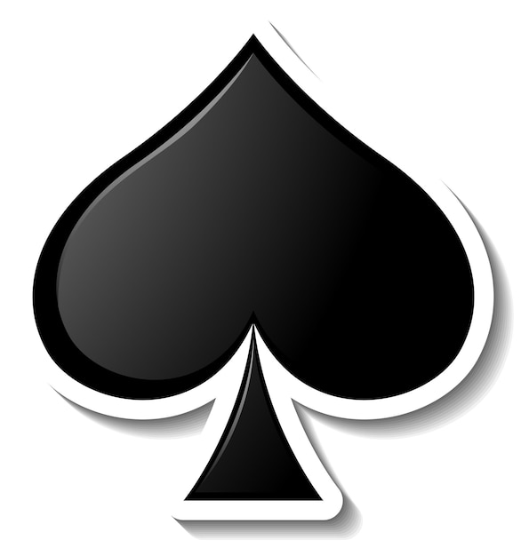 Vecteur gratuit symbole de carte à jouer pique