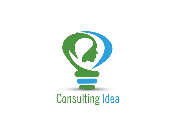 Vecteur gratuit symbole du logo de conseil, conception vectorielle isolée