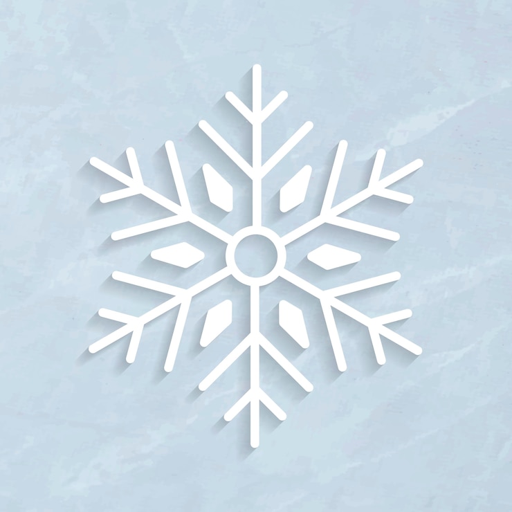 Vecteur gratuit symbole de flocon de neige d'hiver