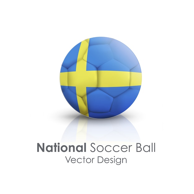 Symbole national de football rond de football