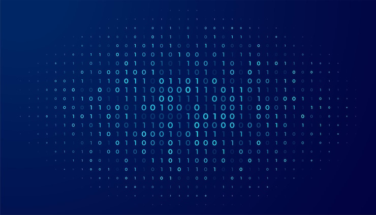 Vecteur gratuit système de codes numériques binaires concept de conception de fond