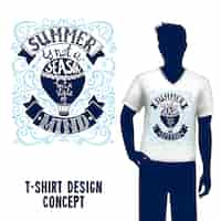 Vecteur gratuit t-shirt design lettrage