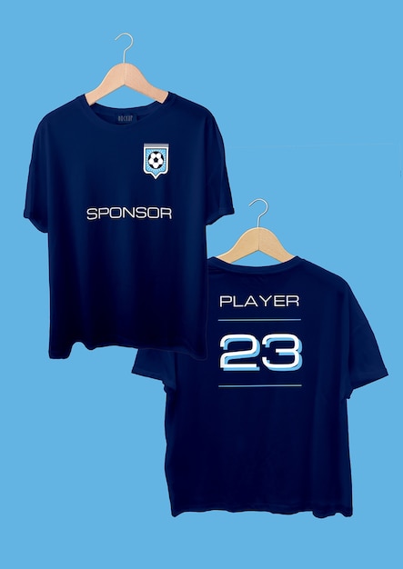 T-shirt équipe de footballeur moderne monocolore